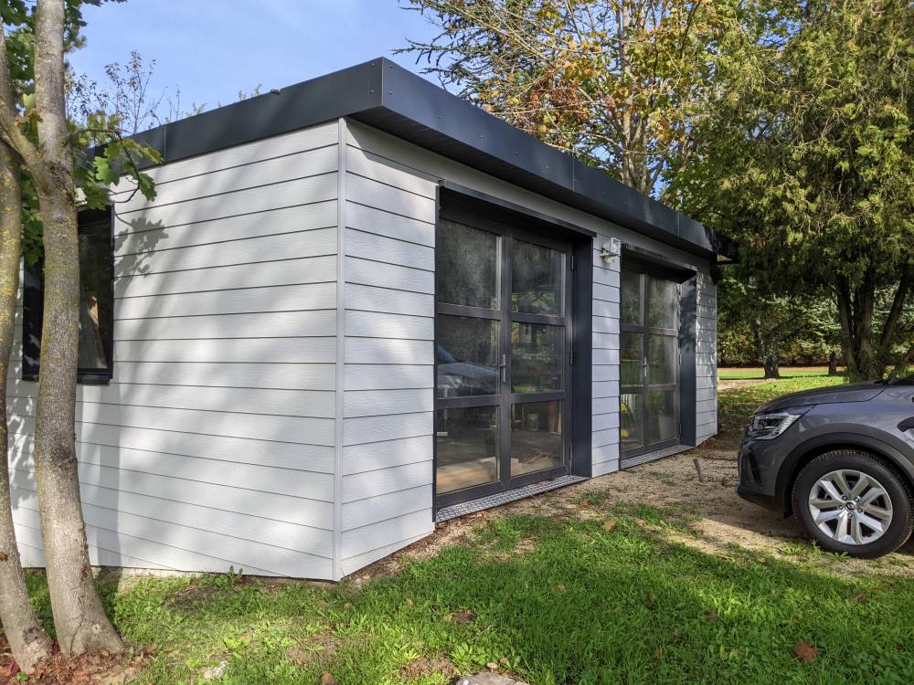 Atelier Bois - Extension - Bardage cedral - toit terrasse - Chantemerle les blés - 03